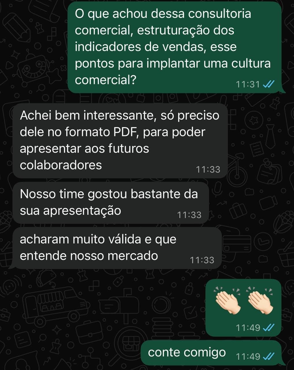 Depoimento de cliente